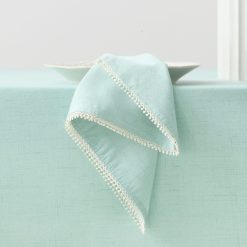 Lenox Fine Lenox Fine French Perle Solid Ice Blue Dinner Napkins, Set of 4
