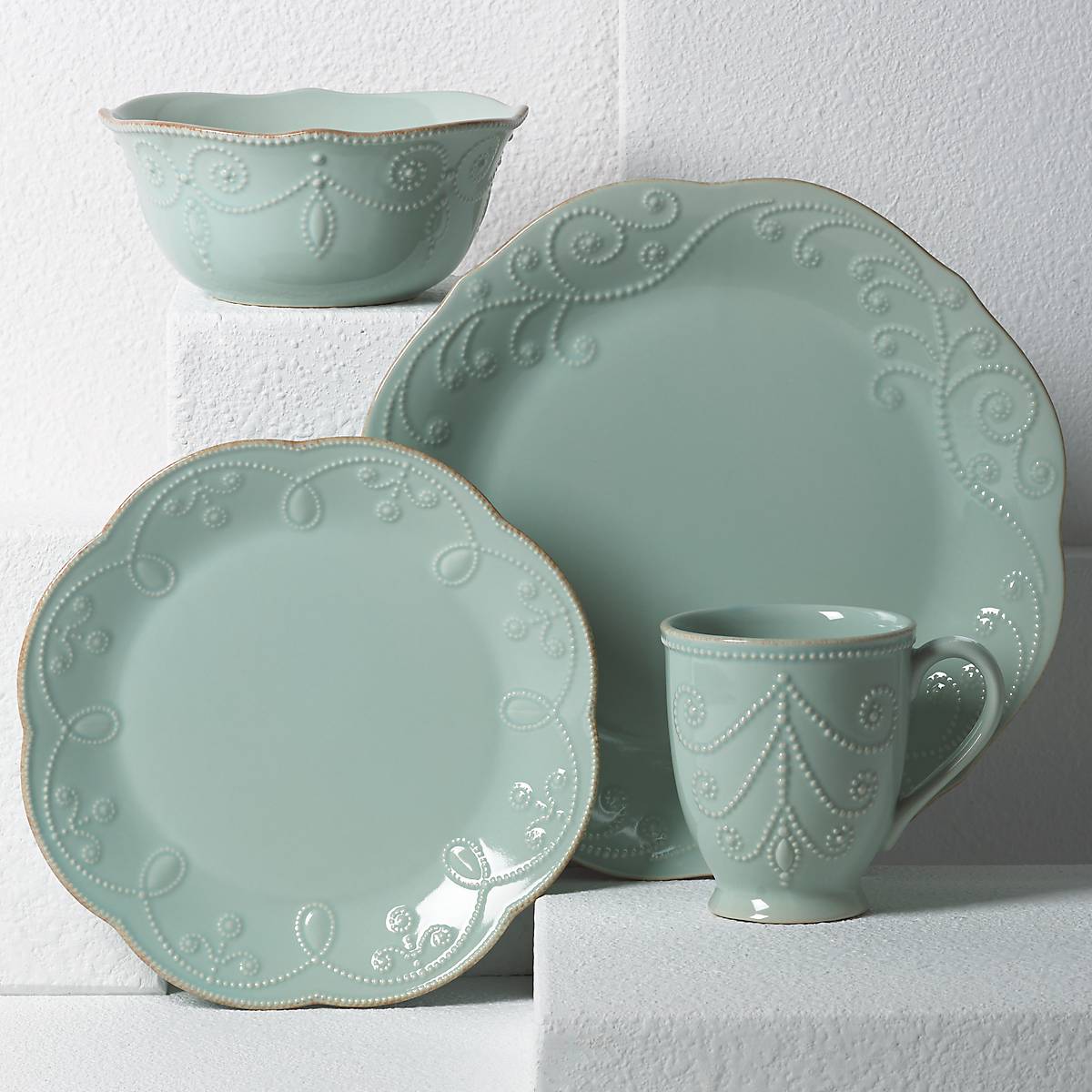 Lenox Fine Lenox Fine French Perle Ice Blue 4-Piece Place Setting - Image 2