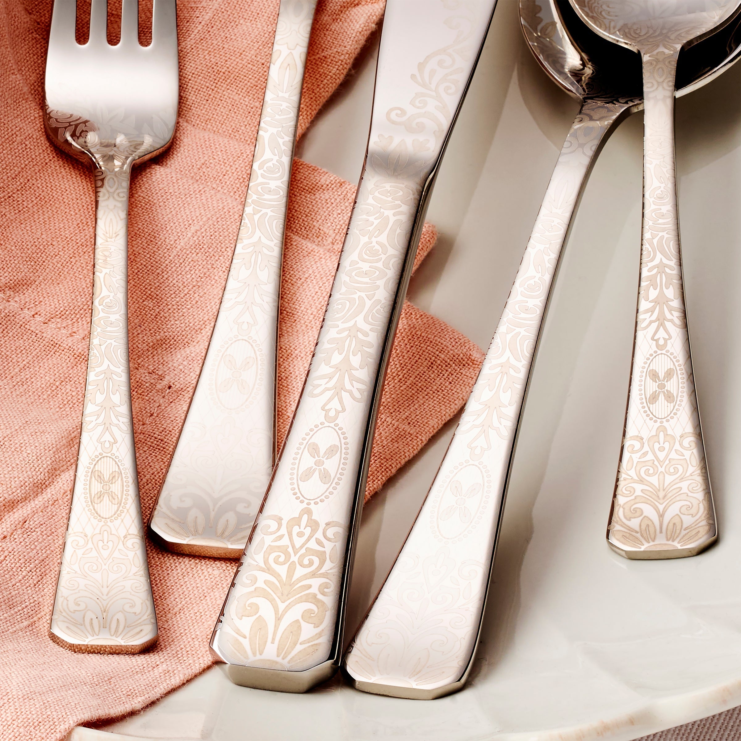 Lenox Fine Lenox Fine Floral Etch 5-Piece Place Setting - Image 3