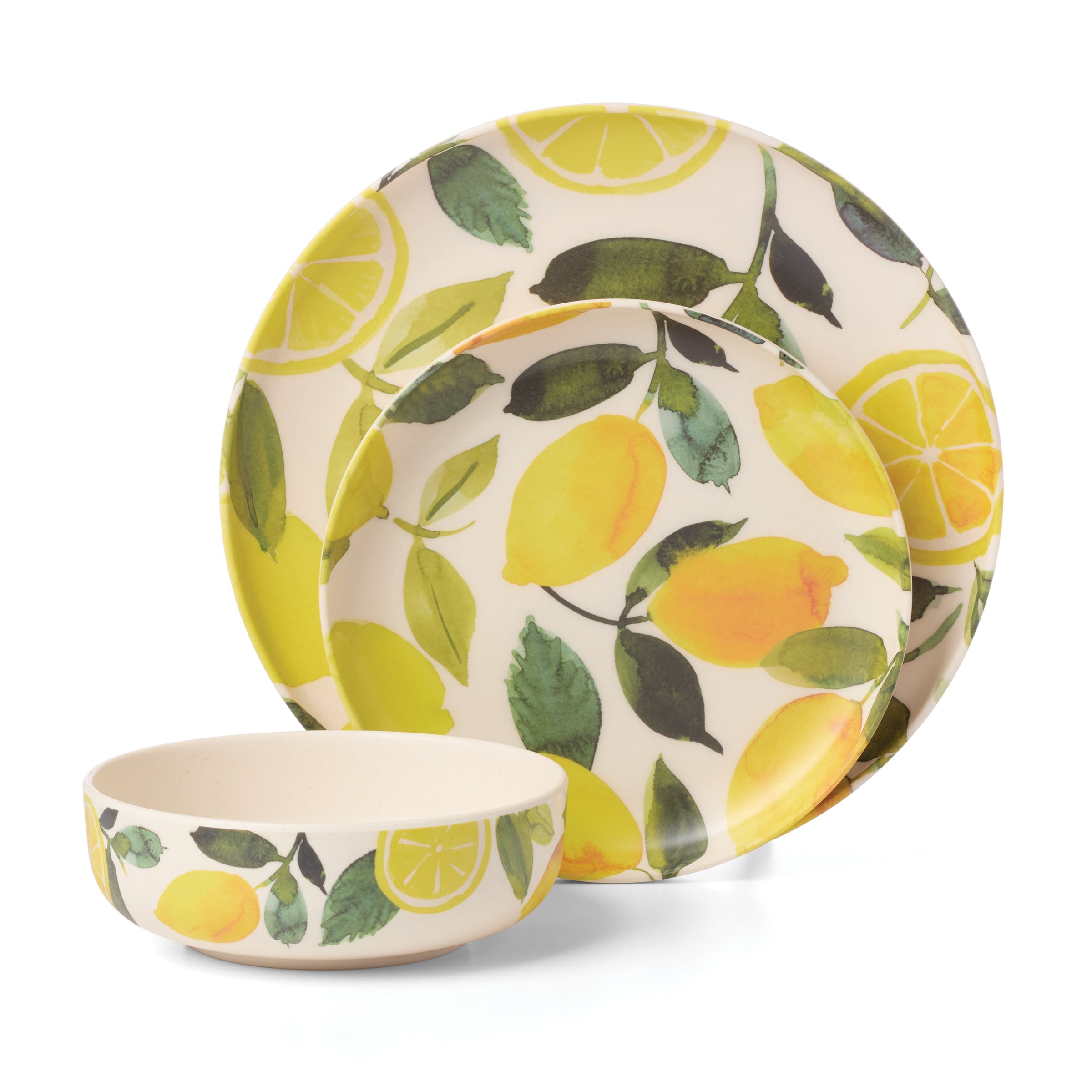 Lenox Fine Lenox Fine 24 Seven Melamine Lemon 12-Piece Dinnerware Set - Image 3