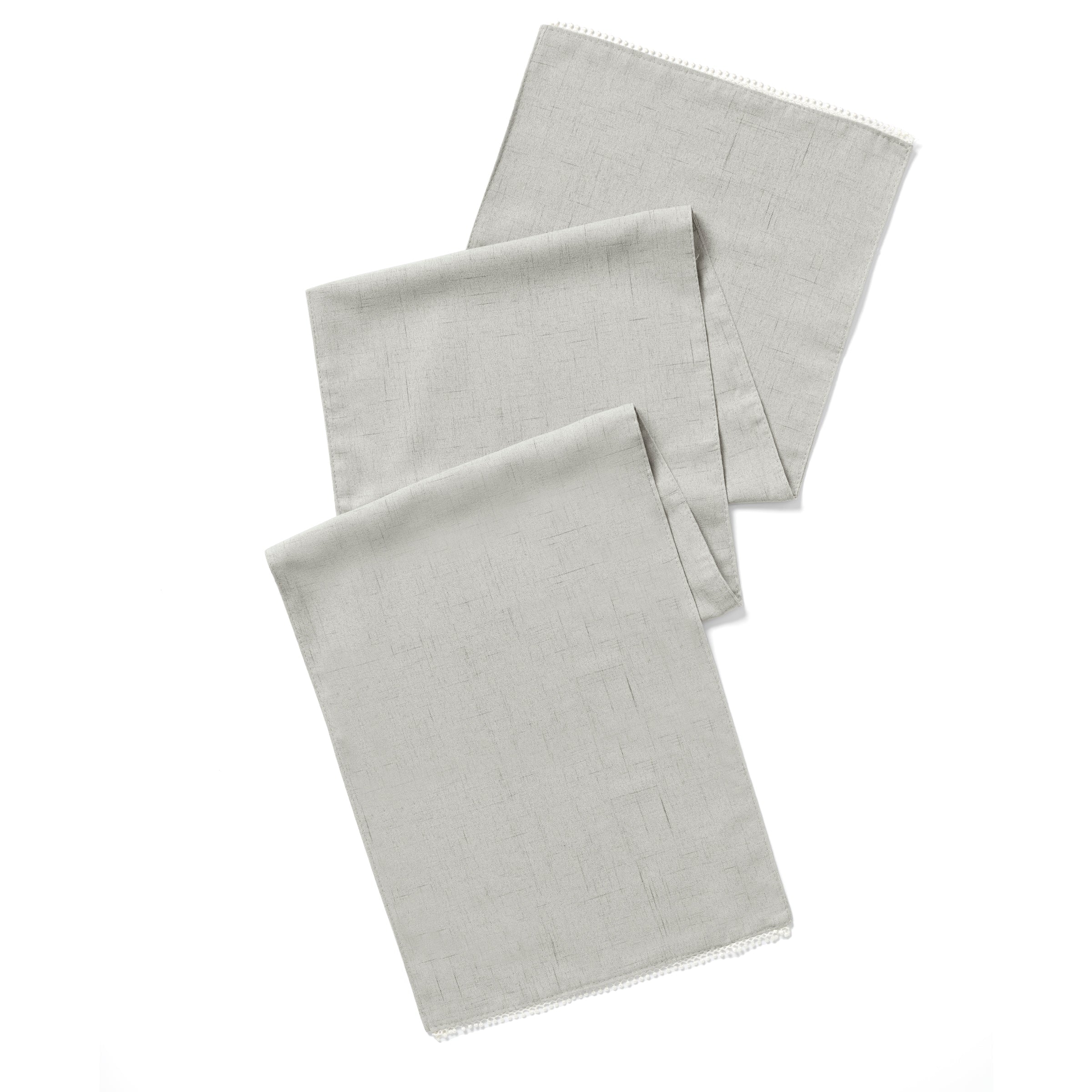 Lenox Fine Lenox Fine French Perle Dove Grey 70x14 Table Runner - Image 2