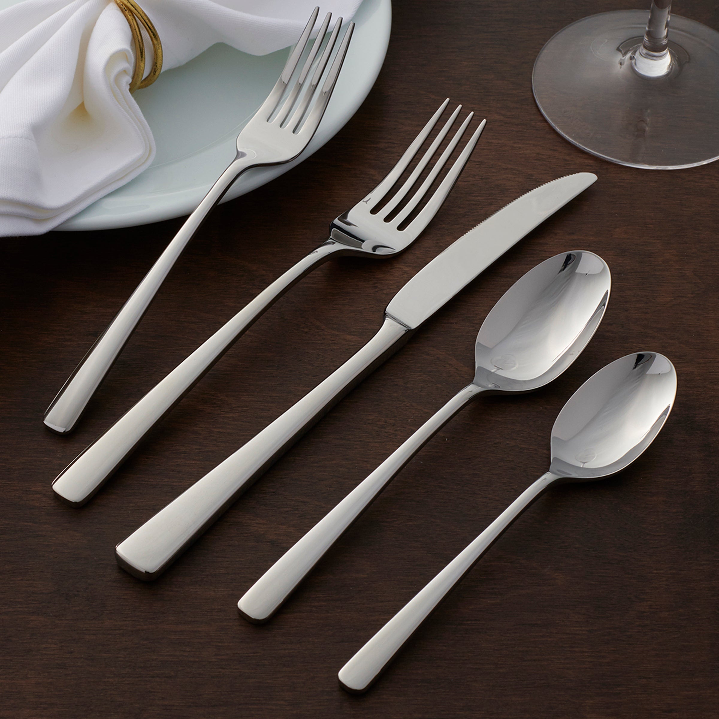Lenox Fine Lenox Fine Doublet 20-Piece Flatware Set - Image 4