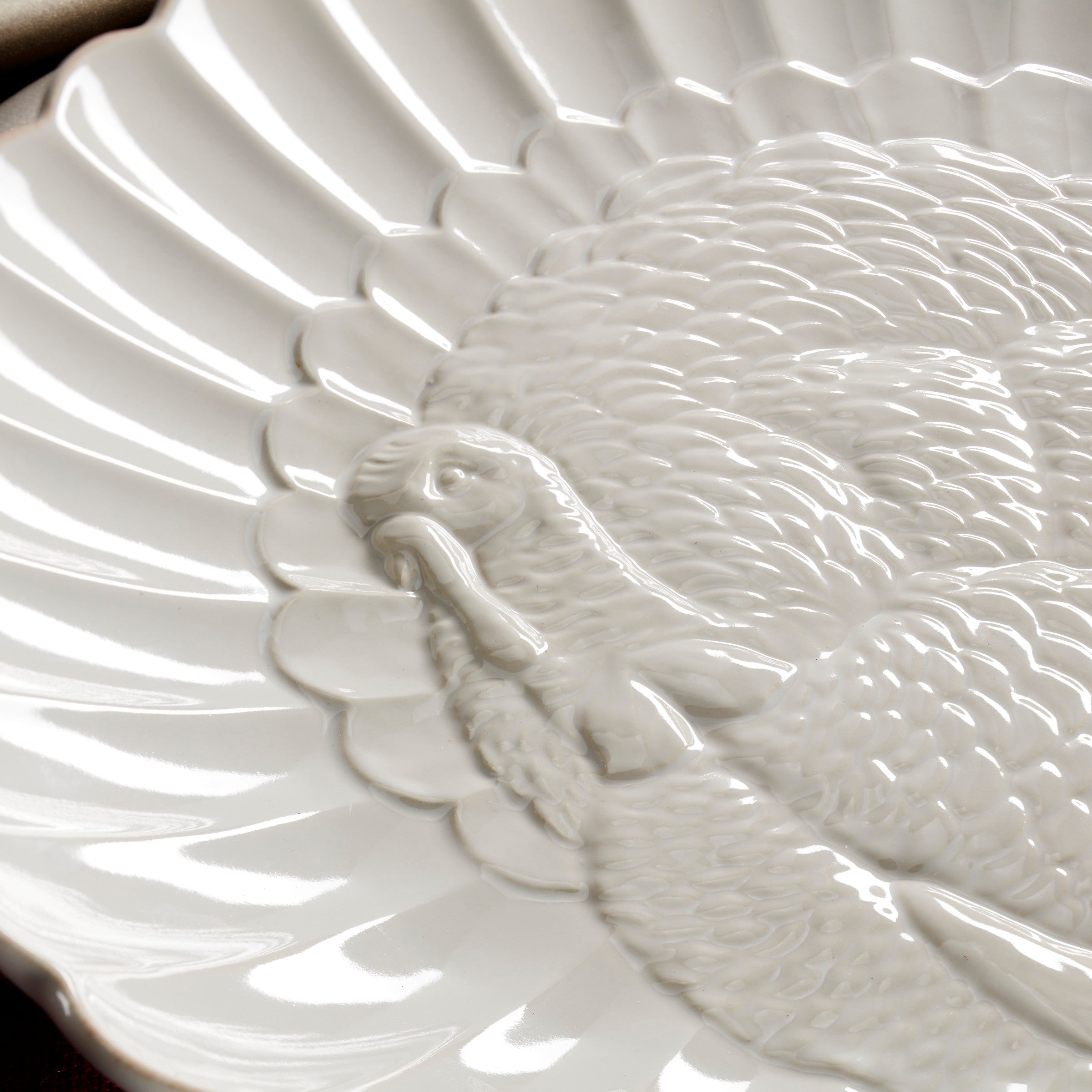 Lenox Fine Lenox Fine French Perle White Carved Turkey Platter - Image 5