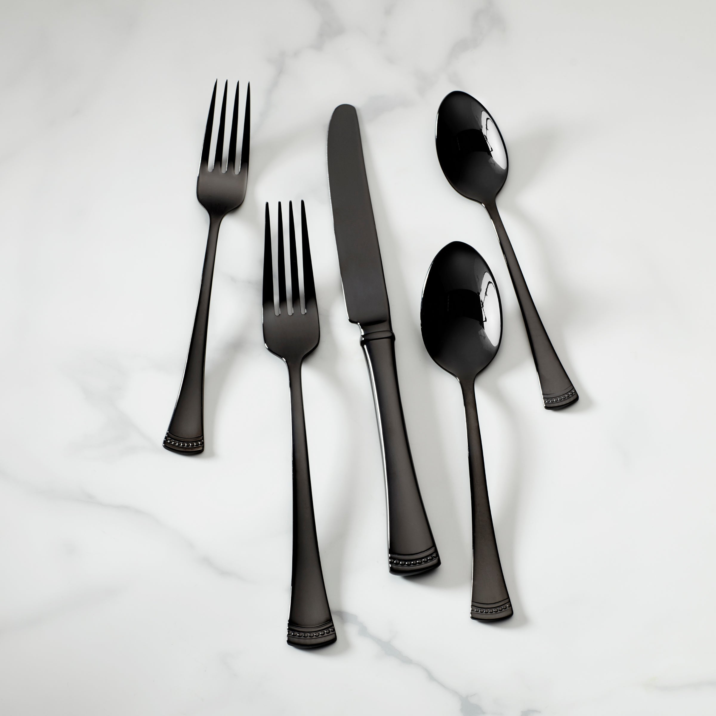 Lenox Fine Lenox Fine Portola Black Mirror 20-Piece Flatware Set