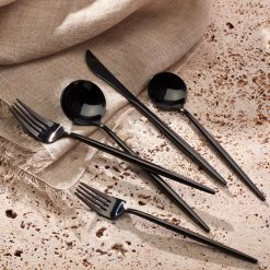 Alternative view of Lenox Fine Lenox Fine Zephyr Black Mirror 45-Piece Flatware Set