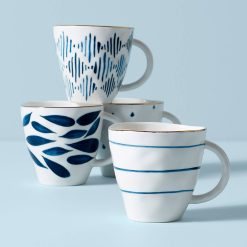 Lenox Fine Lenox Fine Blue Bay Dessert Mugs, Set of 4