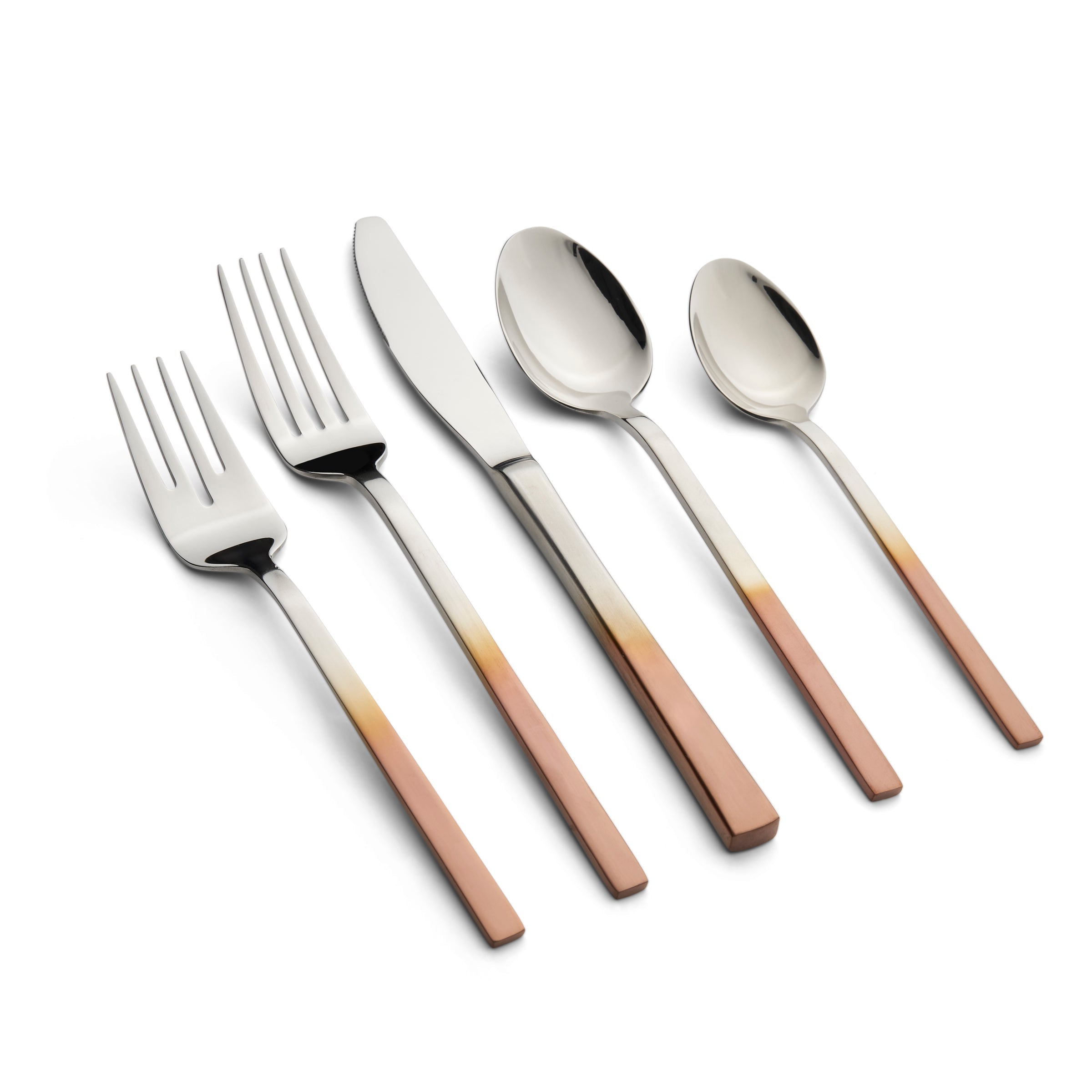 Lenox Fine Lenox Fine Kelvin Copper Ombre Satin Mirror 20-Piece Flatware Set