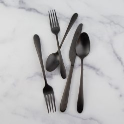 Lenox Fine Lenox Fine Poet Black Satin 20-Piece Flatware Set