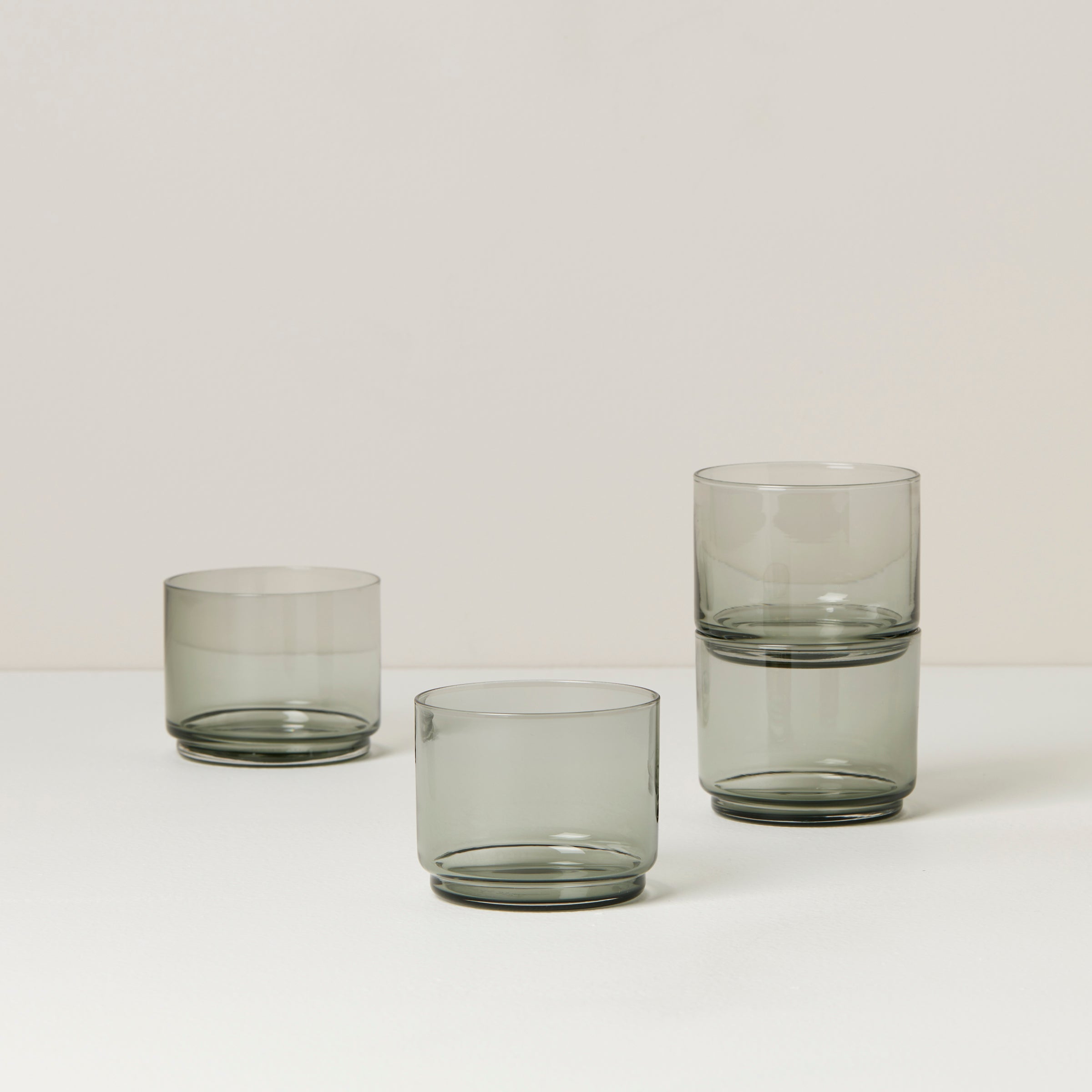 Lenox Fine Lenox Fine Tuscany Classics Stackable Smoke Short Glasses, Set of 4