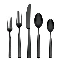 Lenox Fine Lenox Fine Ryder Black Satin 20-Piece Flatware Set