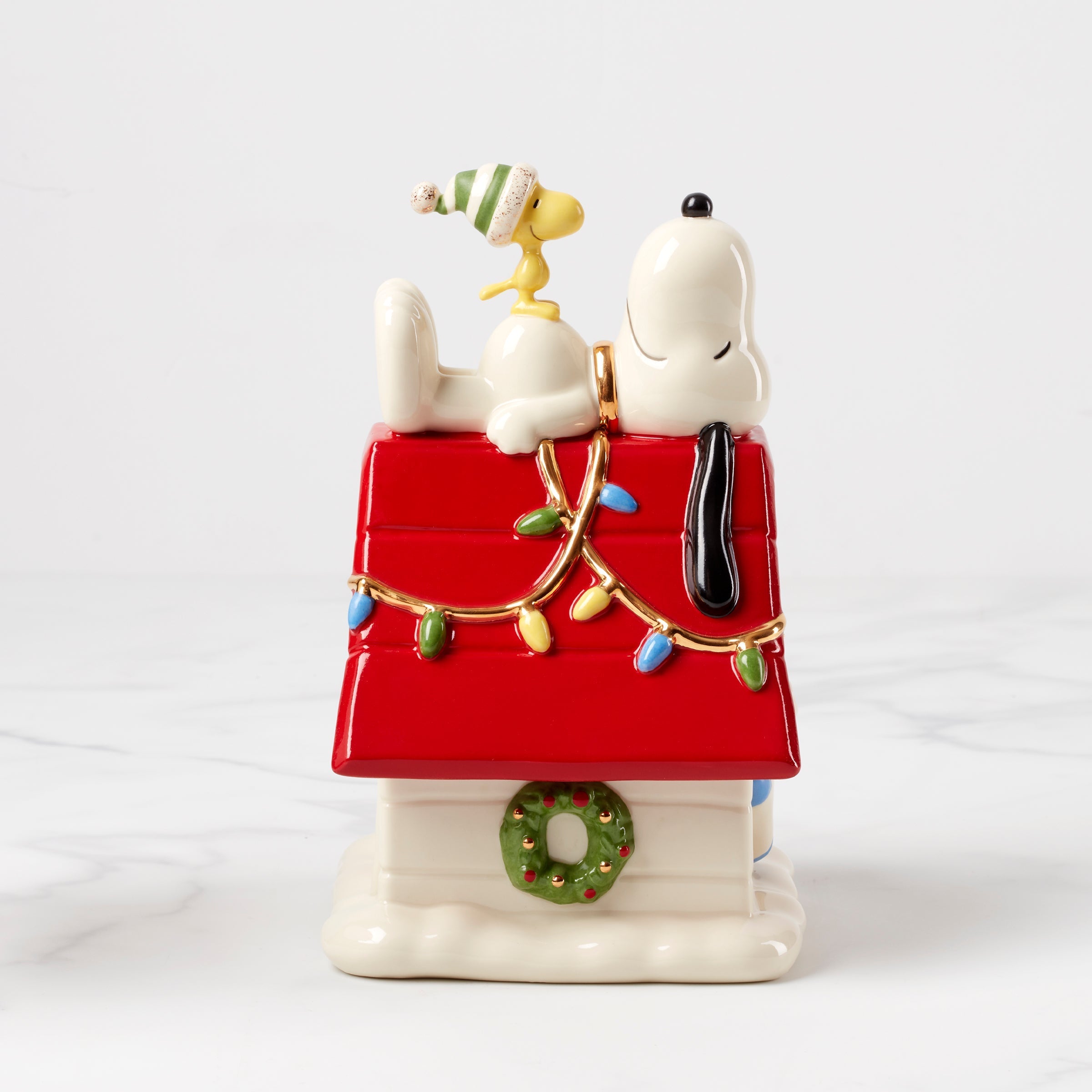 Lenox Fine Lenox Fine Snoopy Christmas Covered Candy Dish - Image 2