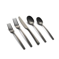 Lenox Fine Lenox Fine Beacon Black Satin 20-Piece Flatware Set