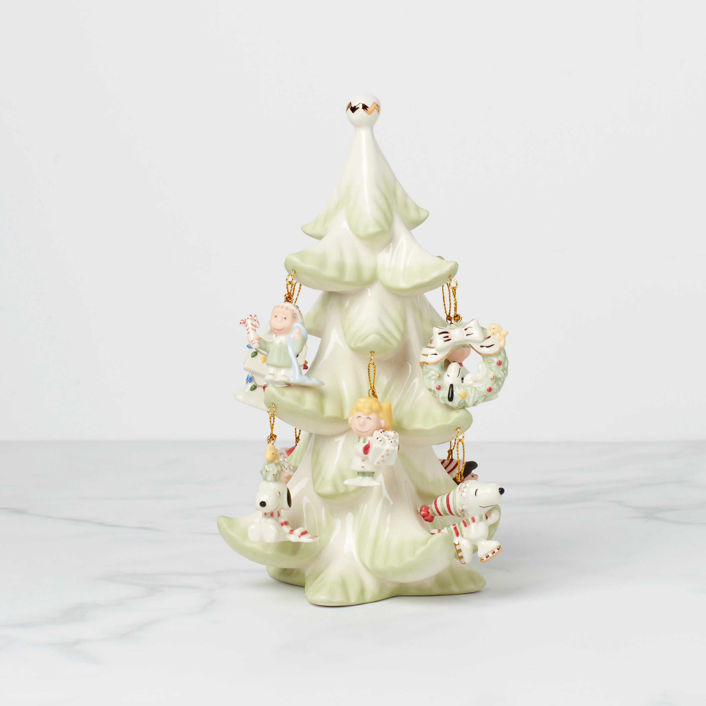 Lenox Fine Lenox Fine Snoopy & Friends Christmas 11-Piece Mini Ornament & Tree Set - Image 2