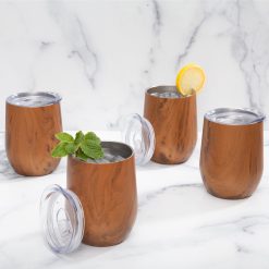Alternative view of Lenox Fine Lenox Fine Insulated Woodgrain Wine Tumblers, Set of 4