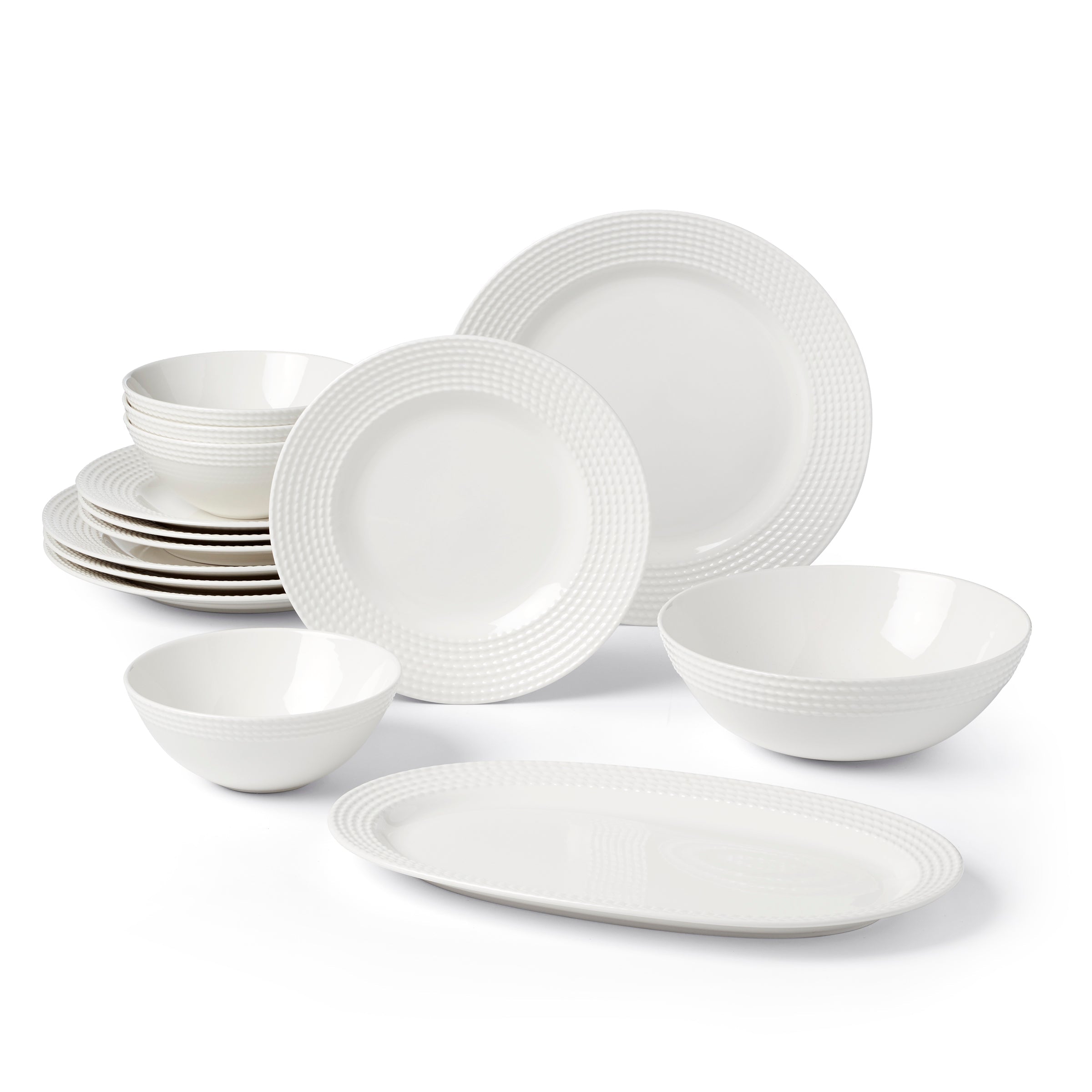 Lenox Fine Lenox Fine Wickford 14-Piece Dinnerware Set