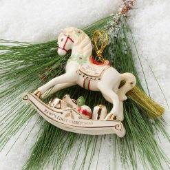 Alternative view of Lenox Fine Lenox Fine 2026 Baby's 1st Christmas Vintage Rocking Horse Ornament