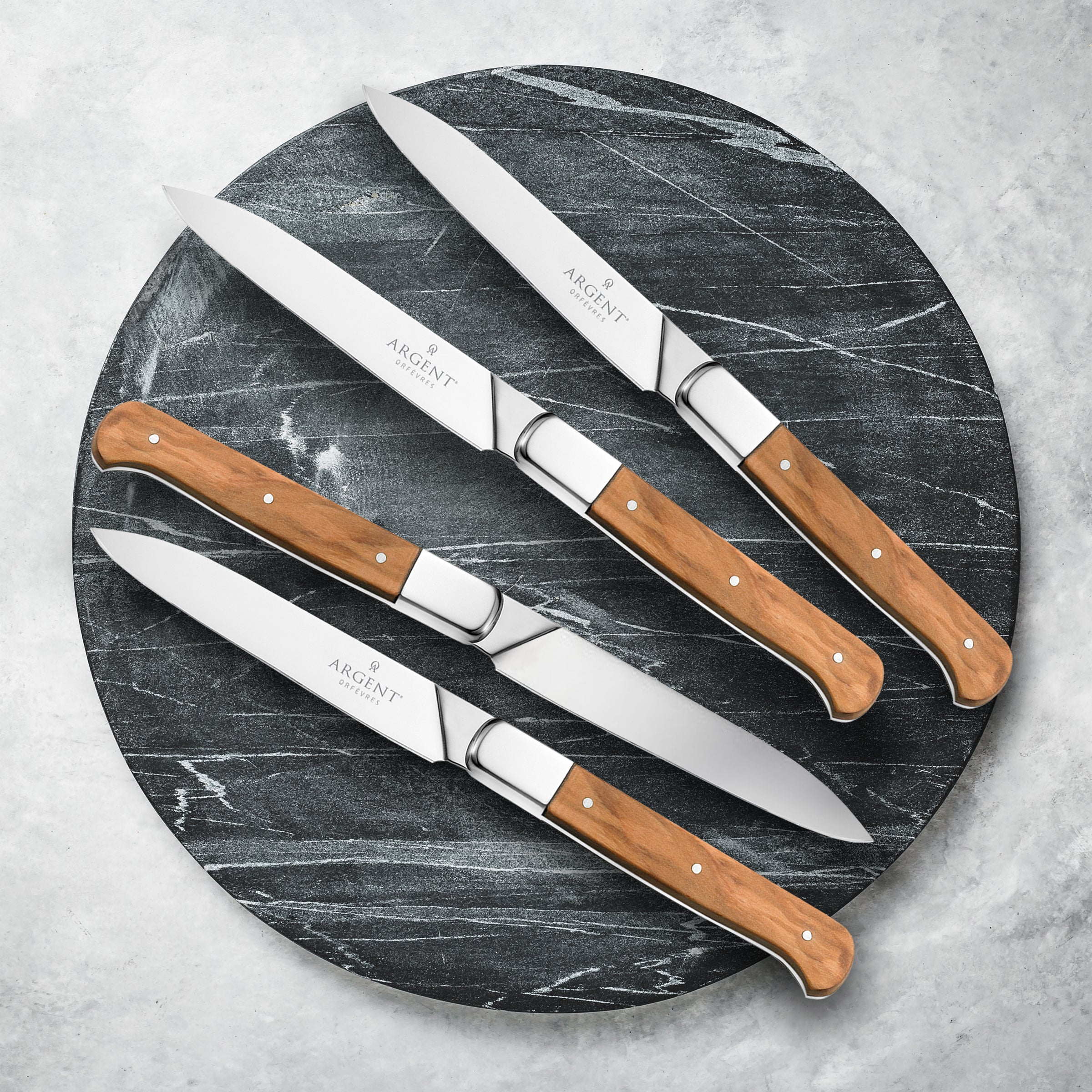 Lenox Fine Lenox Fine Argent Lynden Olive Wood Steak Knives, Set of 4 - Image 2