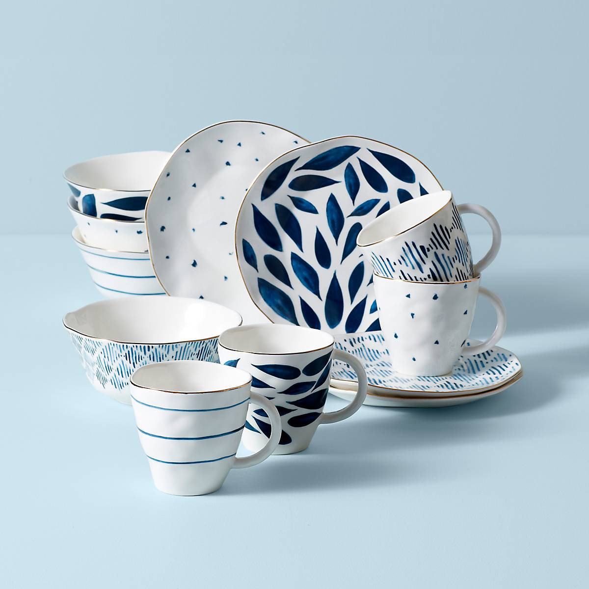 Lenox Fine Lenox Fine Blue Bay 12-Piece Dessert Set