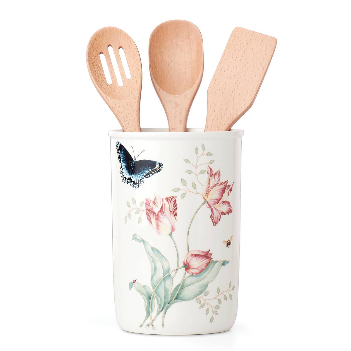 Lenox Fine Lenox Fine Butterfly Meadow 4-Piece Utensil Holder Set - Image 3