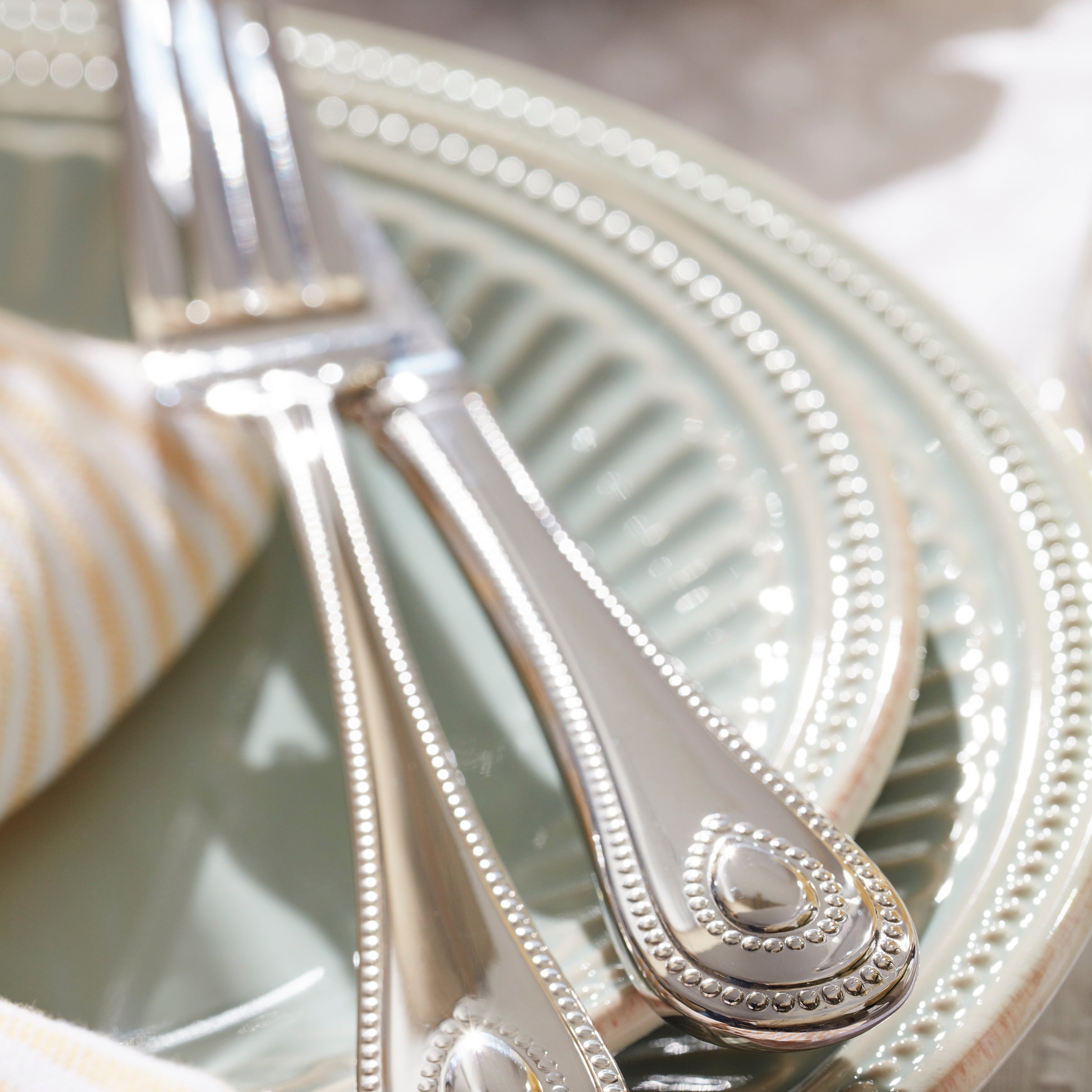 Lenox Fine Lenox Fine French Perle Groove Ice Blue 12-Piece Place Setting - Image 7
