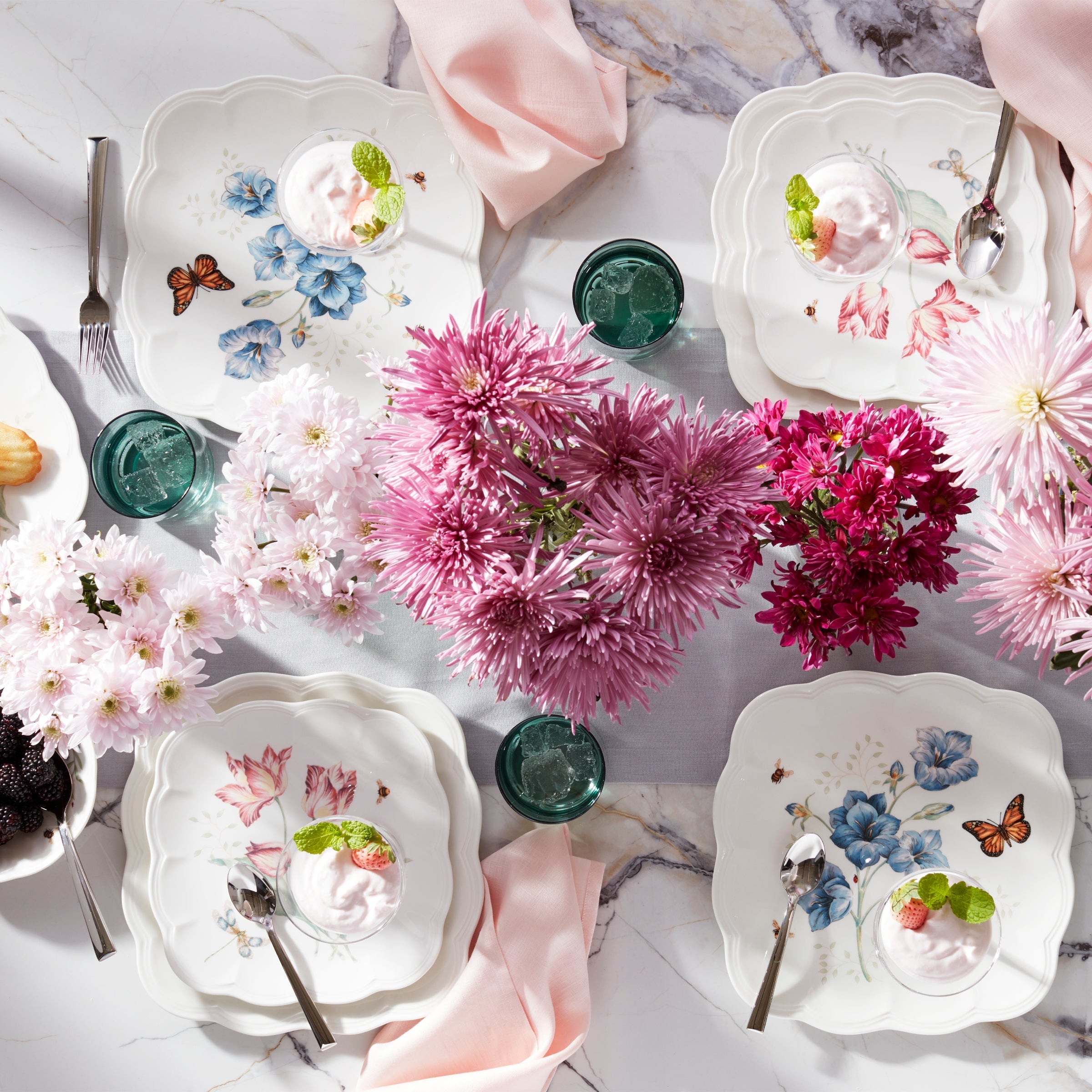 Lenox Fine Lenox Fine Butterfly Meadow Square 18-Piece Dinnerware Set - Image 2