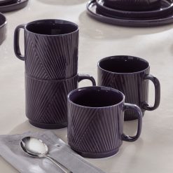 Alternative view of Lenox Fine Lenox Fine Modulus Nightshade Mugs, Set of 4