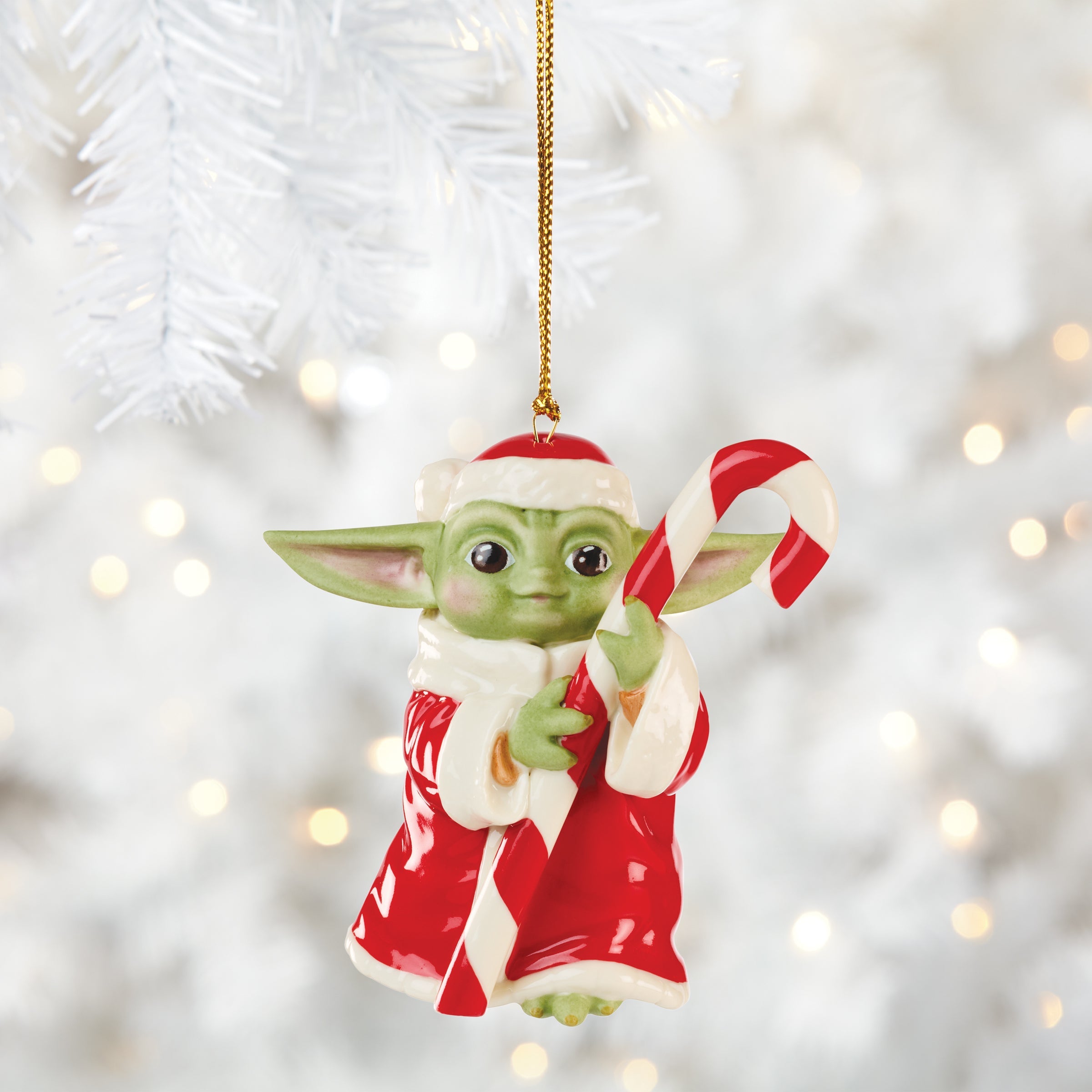 Lenox Fine Lenox Fine Grogu with Candy Cane Ornament - Image 5