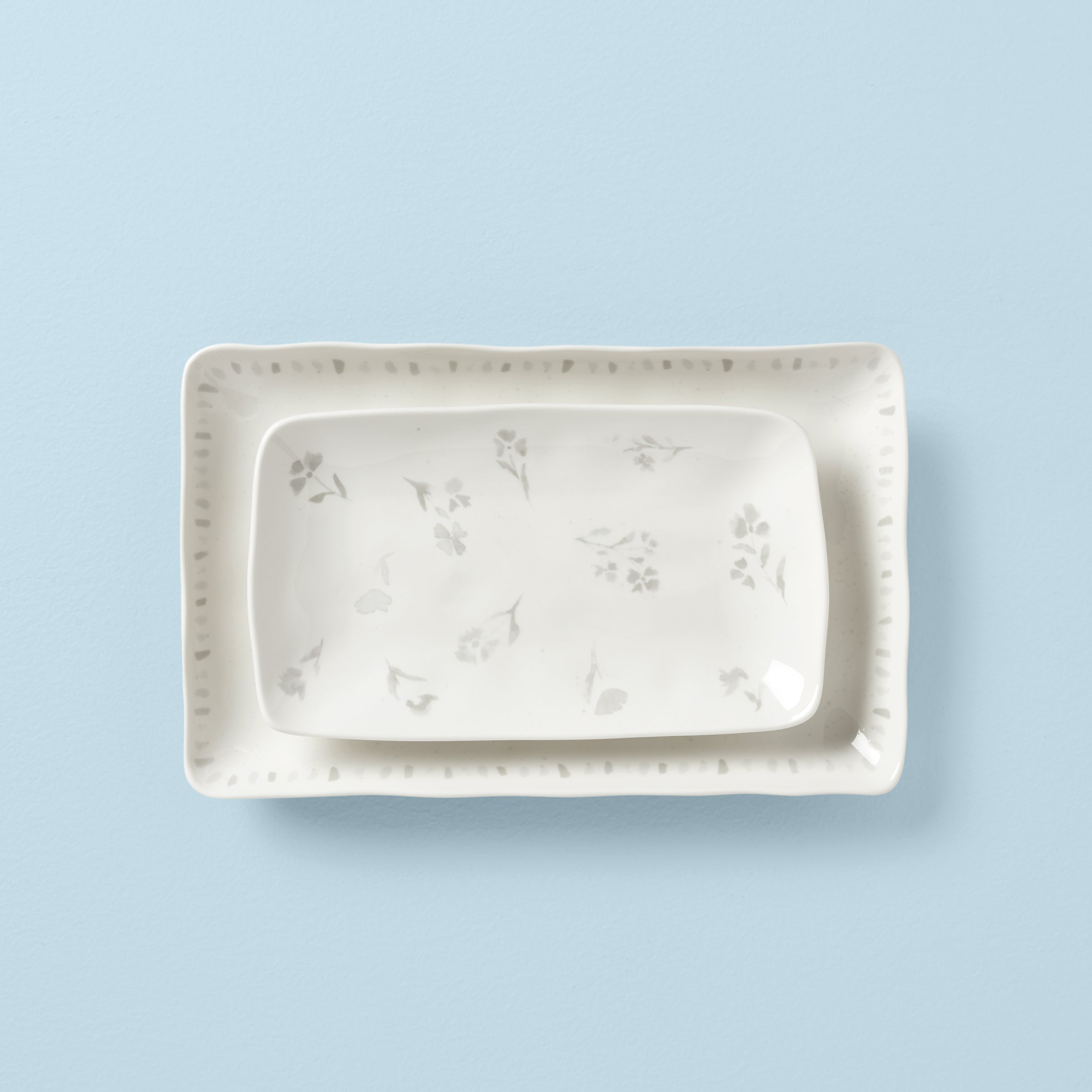 Lenox Fine Lenox Fine Oyster Bay 2-Piece Nesting Serving Platters