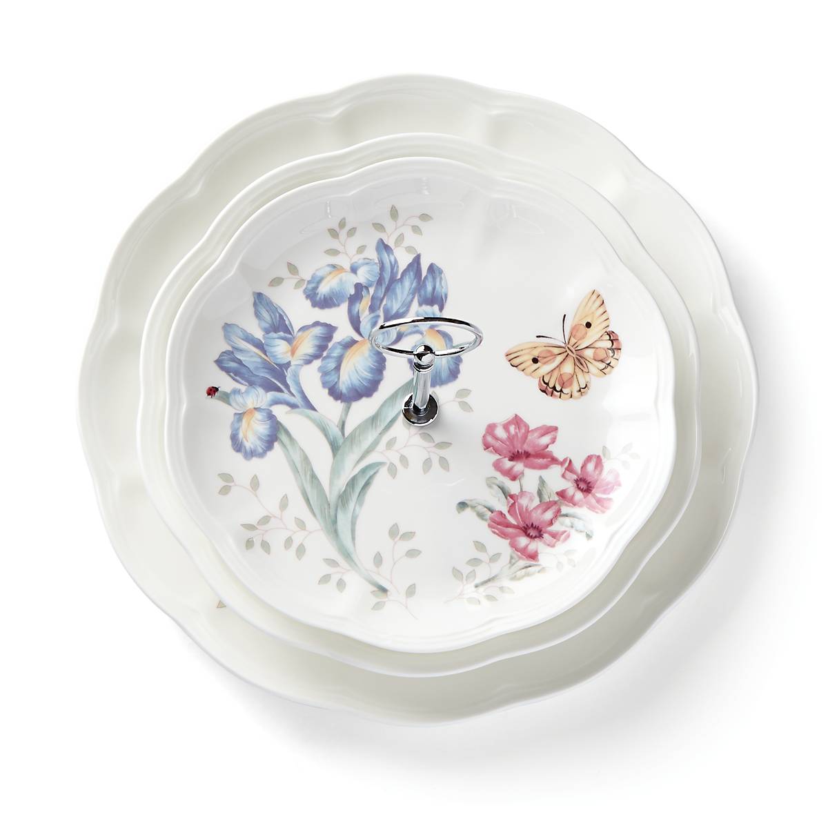 Lenox Fine Lenox Fine Butterfly Meadow 3-Tiered Server - Image 6