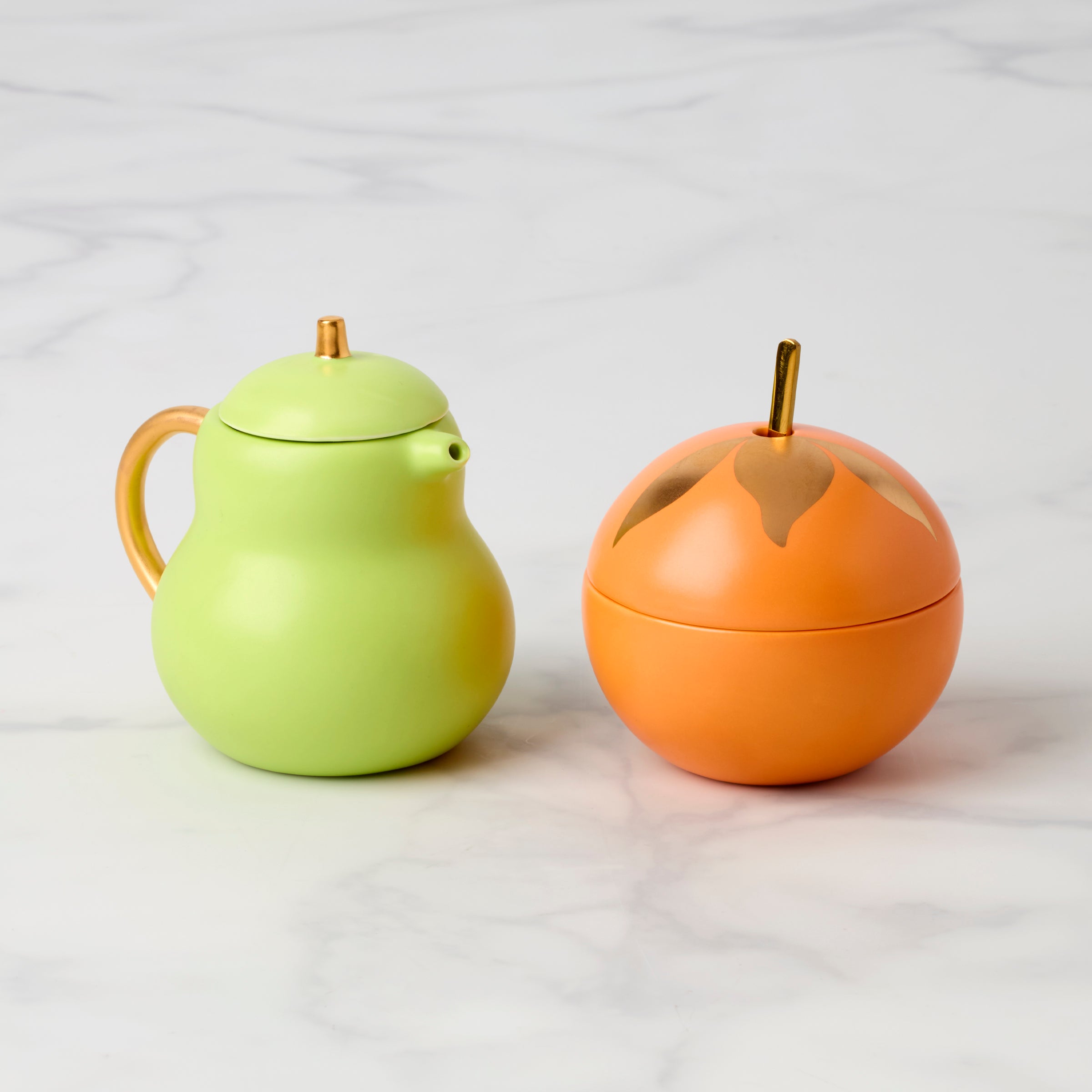Lenox Fine Lenox Fine Tutti Fruity Pear & Orange Sugar & Creamer Set