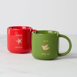 Lenox Fine Lenox Fine Be Jolly Warm Wishes Mugs, Set of 2