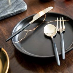 Alternative view of Lenox Fine Lenox Fine Gaze Black Champagne Satin Spreaders, Set of 4