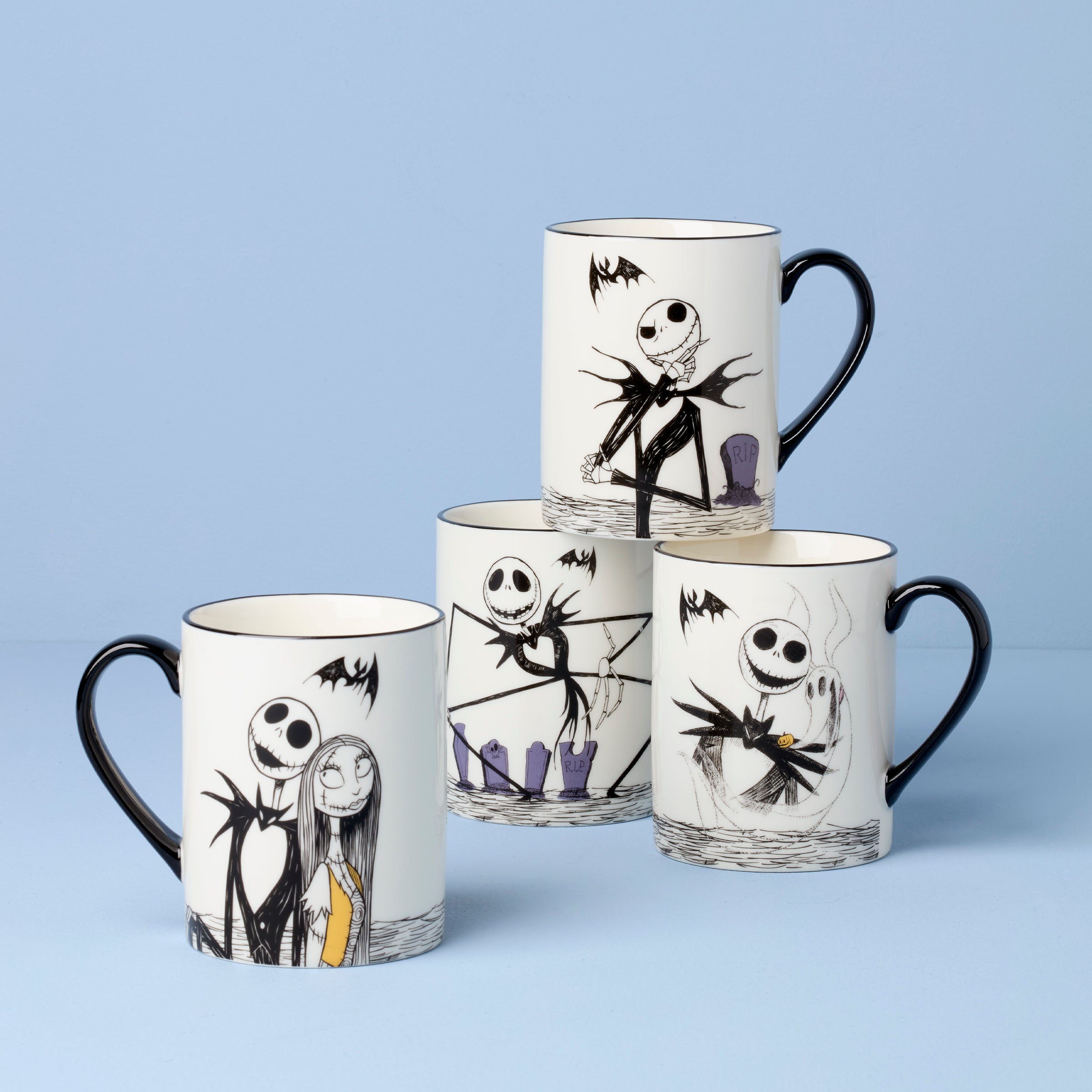 Lenox Fine Lenox Fine Nightmare Before Christmas Mugs, Set of 4