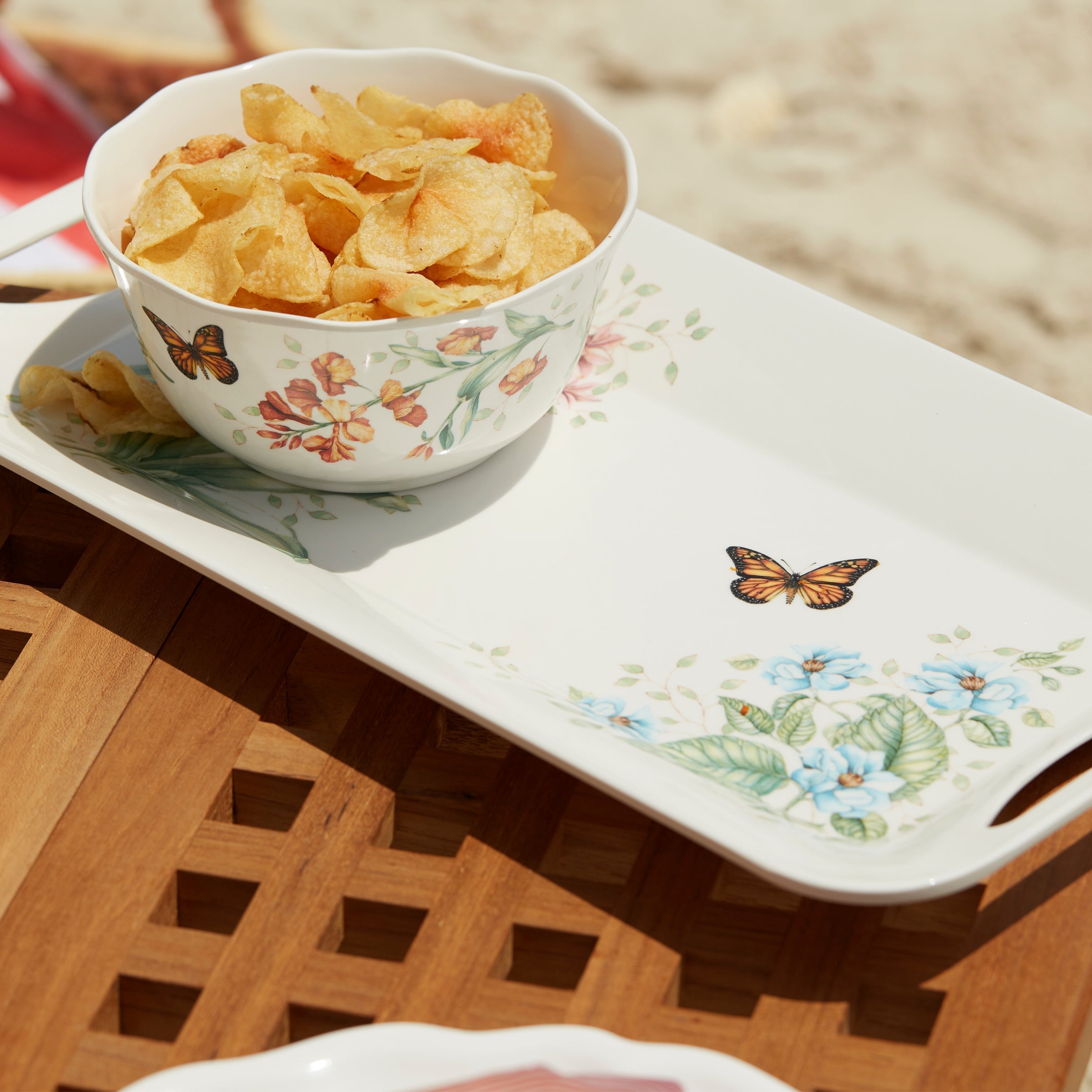 Lenox Fine Lenox Fine Butterfly Meadow Melamine Hors d'Oeuvres Tray - Image 8