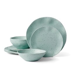 Lenox Fine Lenox Fine Terrazzo Melamine Mint 12-Piece Dinnerware Set