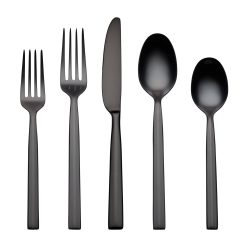 Lenox Fine Lenox Fine Aero Black Mirror 20-Piece Flatware Set