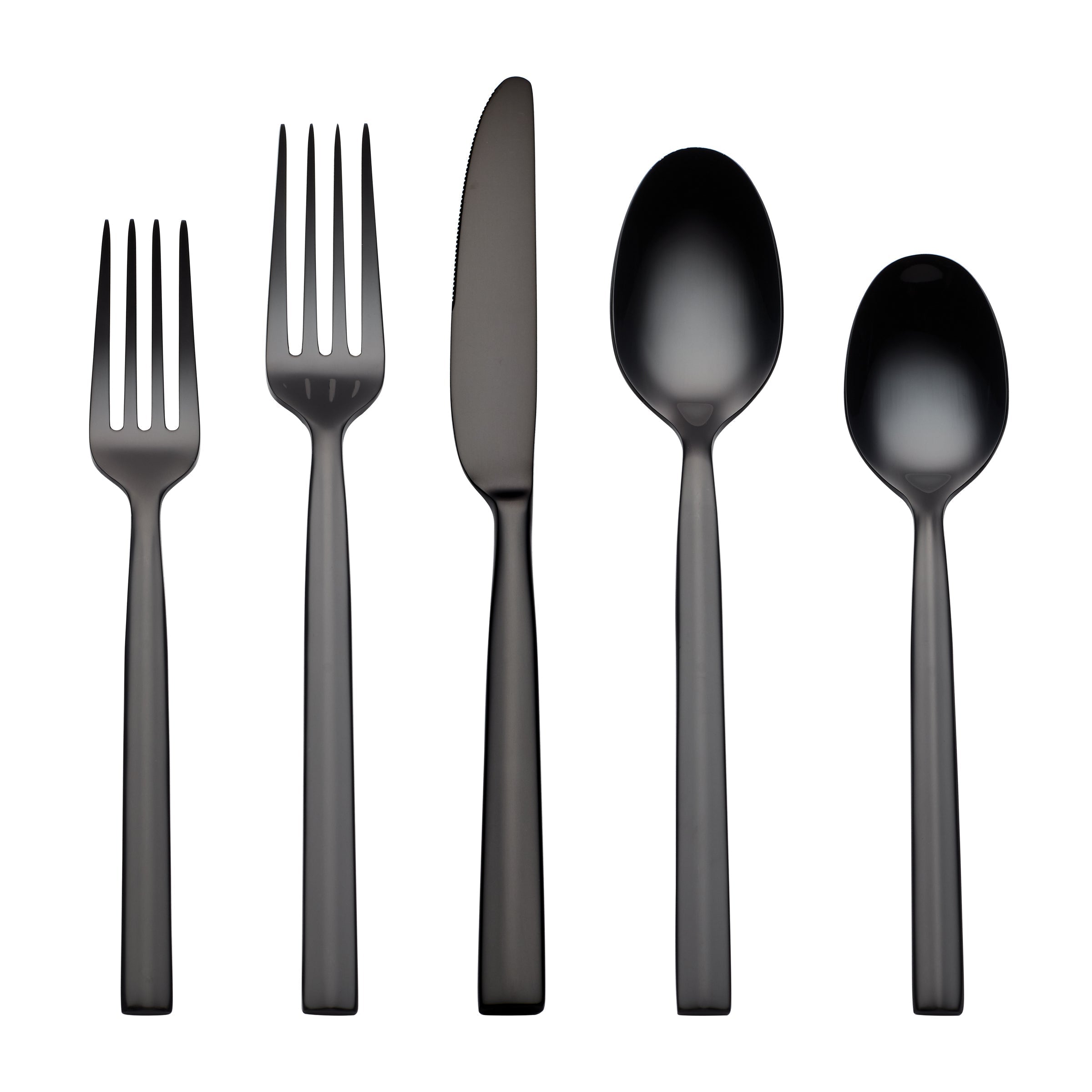 Lenox Fine Lenox Fine Aero Black Mirror 20-Piece Flatware Set