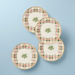Lenox Fine Lenox Fine Holiday Plaid Accent Plates, Set of 4