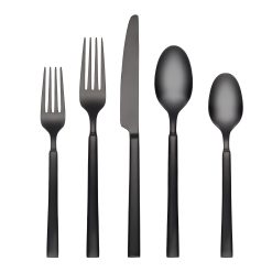 Lenox Fine Lenox Fine Gailann Black Satin 20-Piece Flatware Set