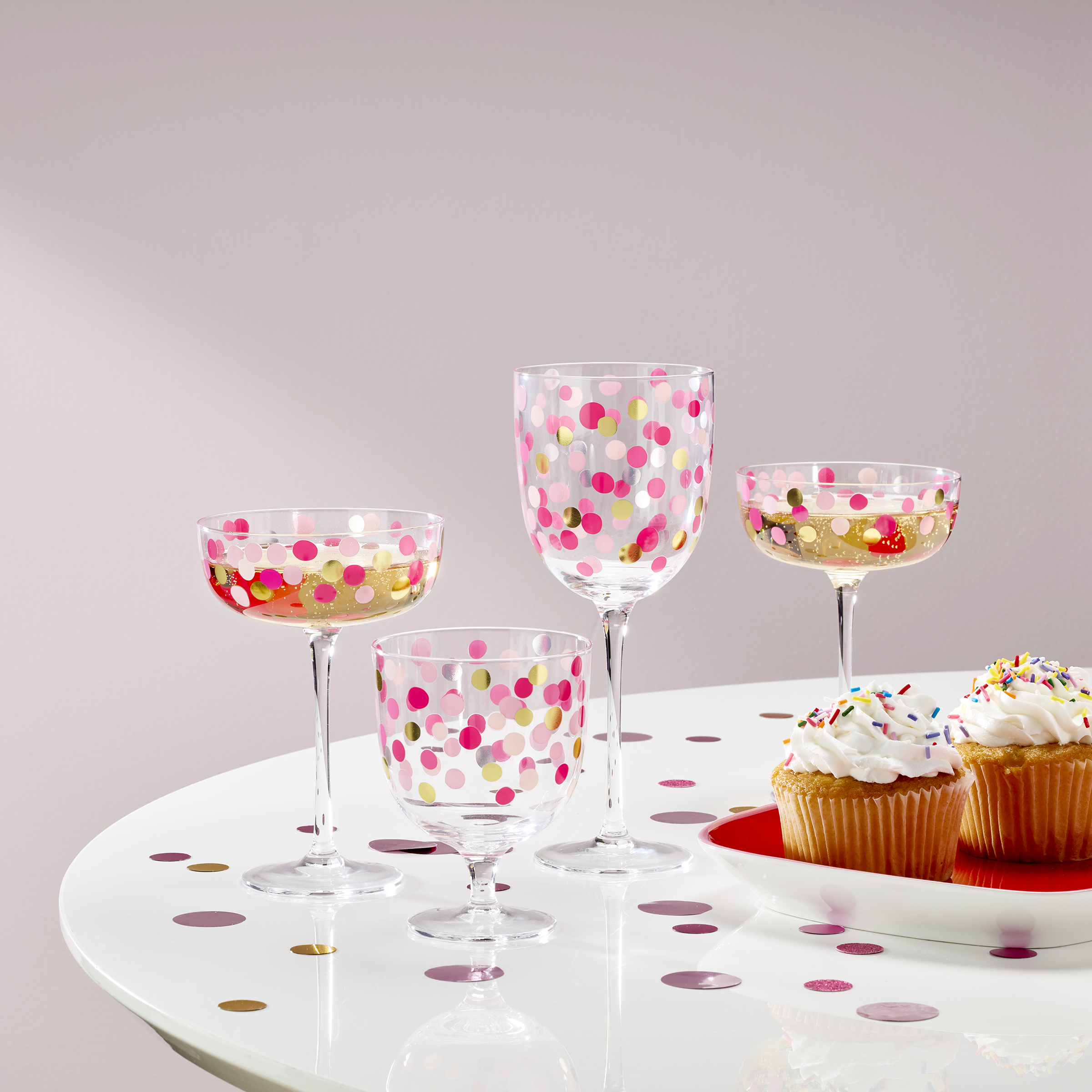 Lenox Fine Lenox Fine It's Raining Confetti Wine Glasses, Set of 4 - Image 2