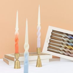 Lenox Fine Lenox Fine Rainbow Twisted Table Candles, Set of 8