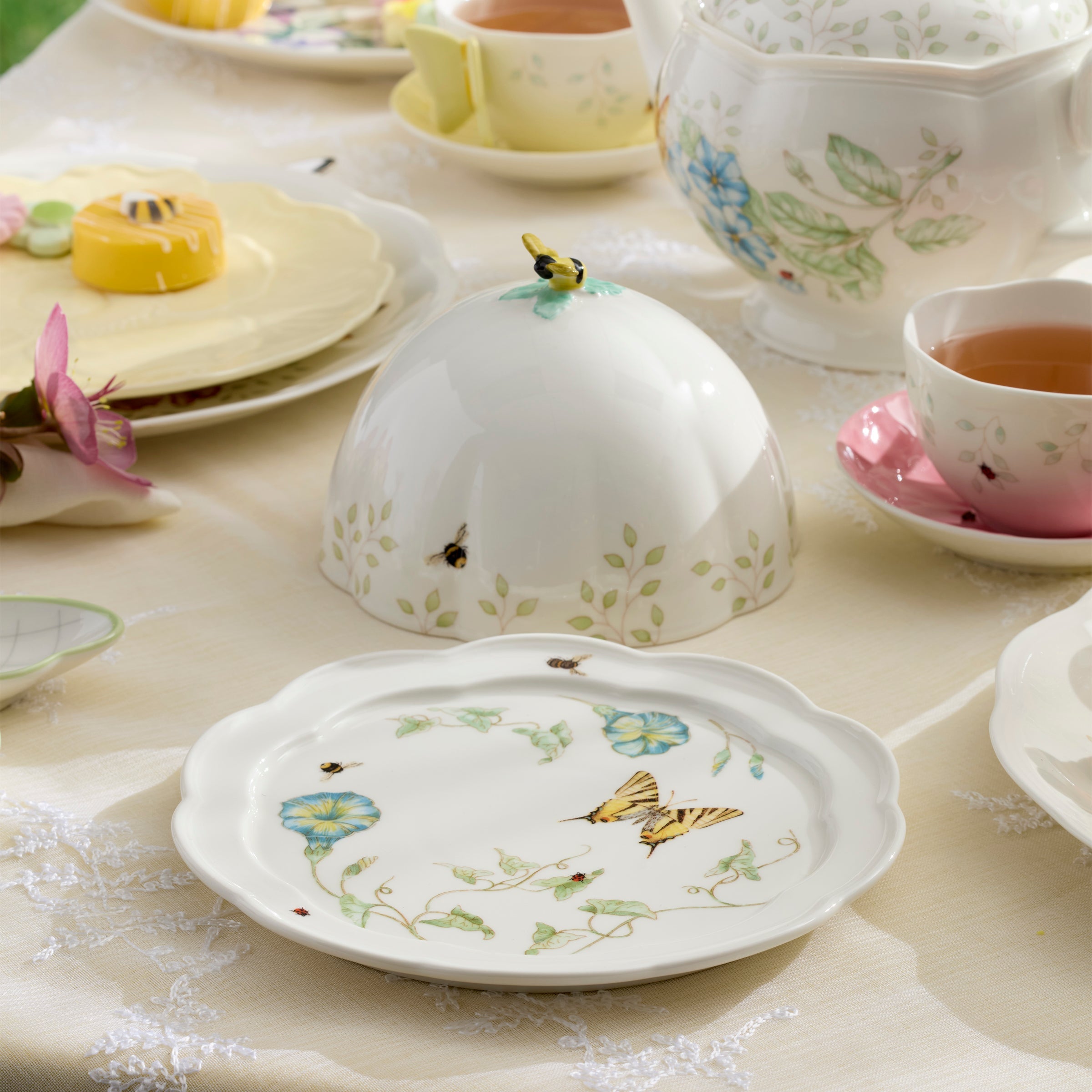 Lenox Fine Lenox Fine Butterfly Meadow Covered Butter Dish - Image 5