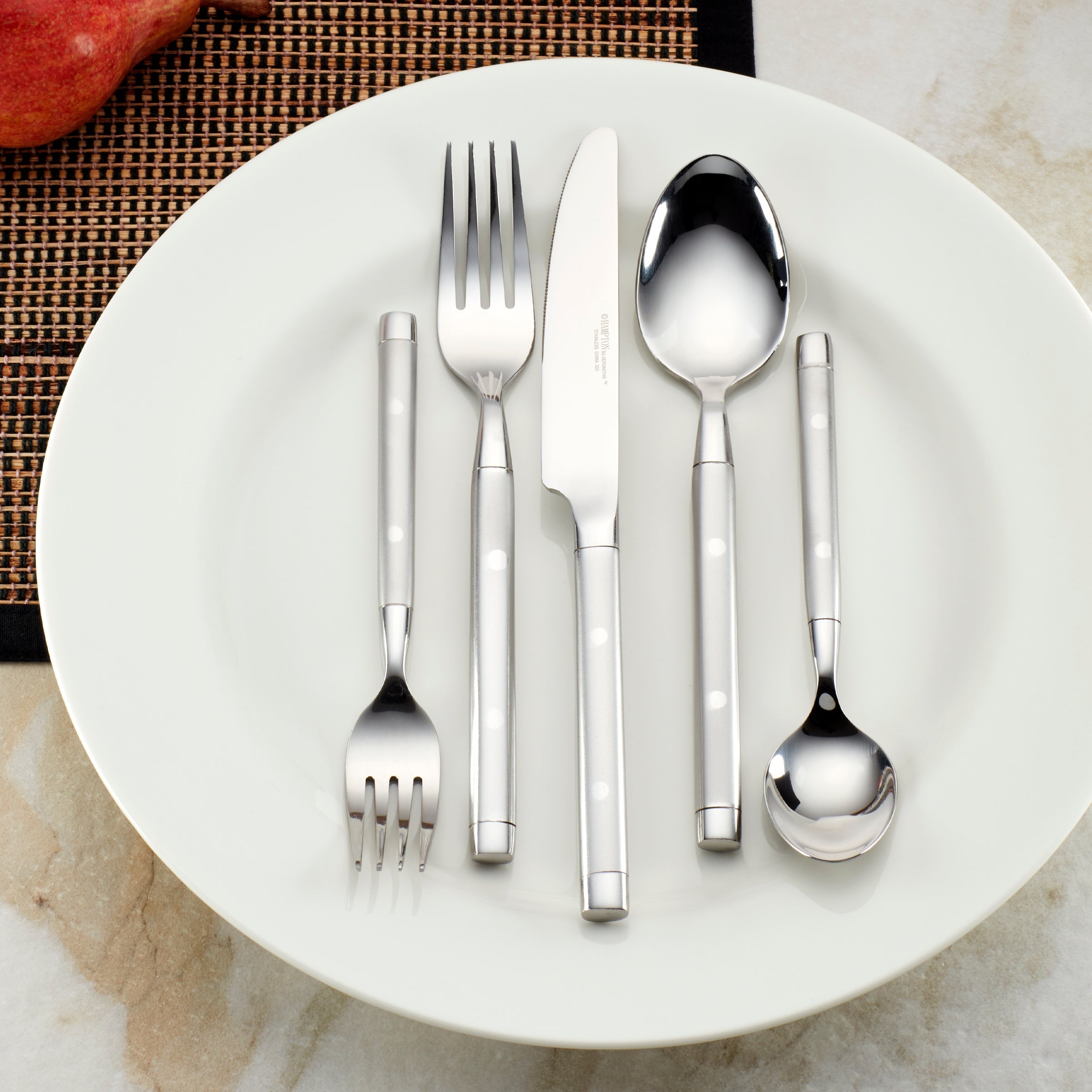 Lenox Fine Lenox Fine Shangrila Frosted 20-Piece Flatware Set - Image 2