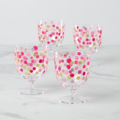 Lenox Fine Lenox Fine It's Raining Confetti Short Wine Glasses, Set of 4