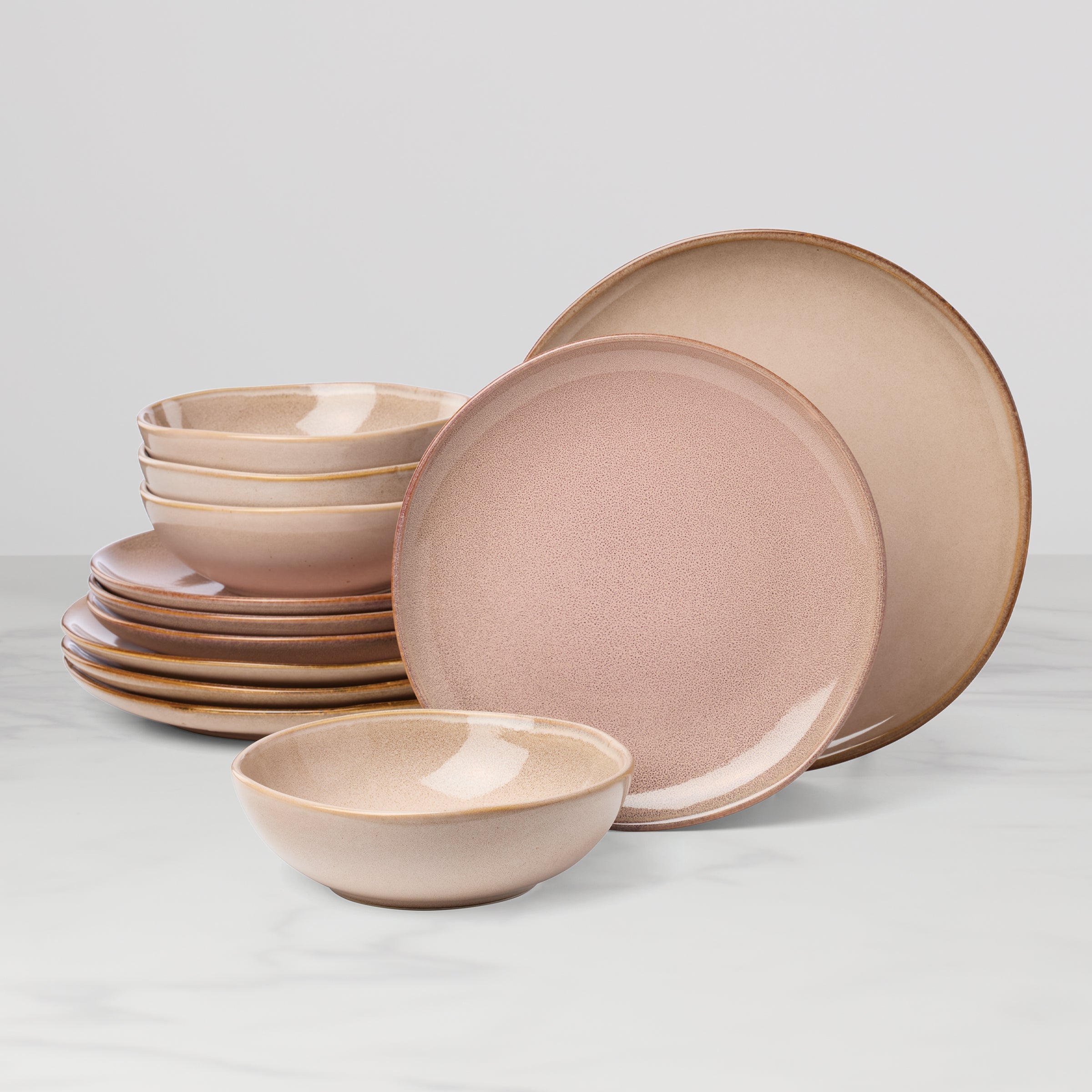 Lenox Fine Lenox Fine Organic Shades Clay 12-Piece Dinnerware Set