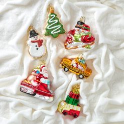Alternative view of Lenox Fine Lenox Fine Retro Blown Glass Santa on Snowmobile Ornament