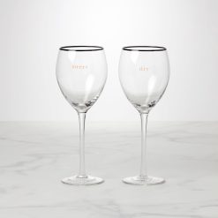 Lenox Fine Lenox Fine Cheers To Us Sweet & Dry Wine Glasses, Set of 2