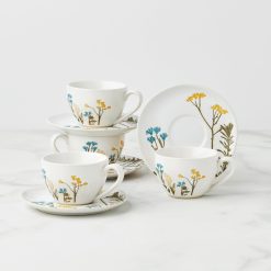 Lenox Fine Lenox Fine Wildflowers 8-Piece Espresso Cups & Saucers Set