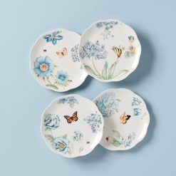 Lenox Fine Lenox Fine Butterfly Meadow Blue Dessert Plates, Set of 4