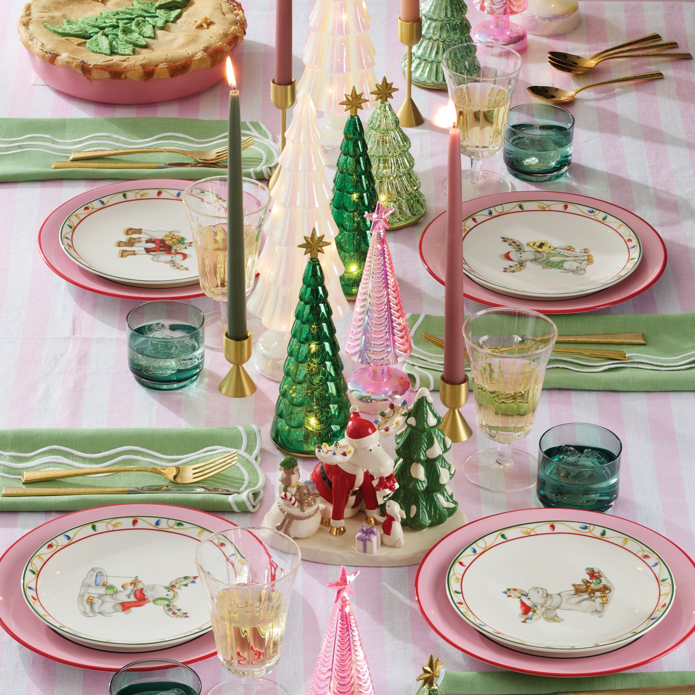 Lenox Fine Lenox Fine Merry Marcel Moose 4-Piece Dessert Plate Set - Image 3